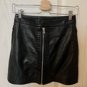 Allsaints Leather Skirt Size 2